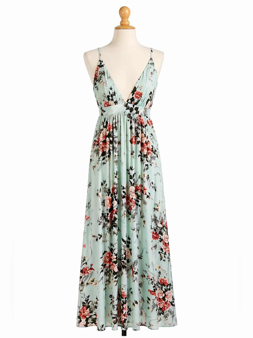 Womens Y2K Babydoll Floral Maxi Dress M/L Fairy Flowy Coquette Event Guest